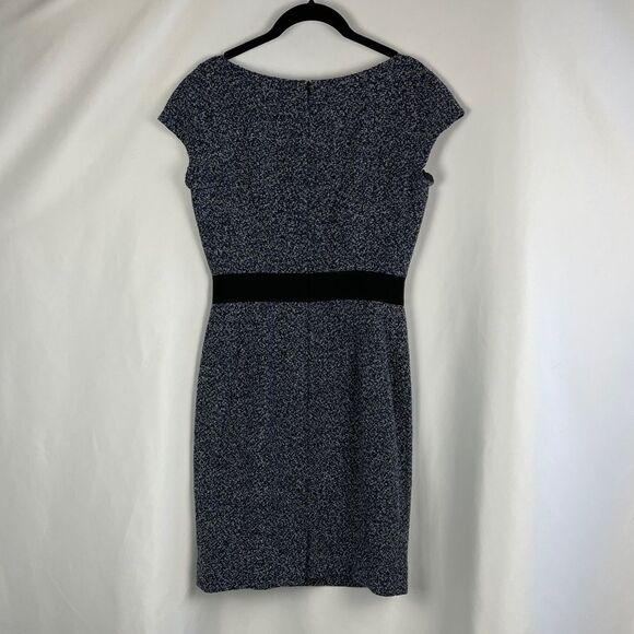 Paula Ka blue tweed dress with bow - Picture 2 of 4